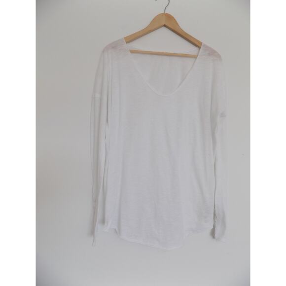 We The Free white tissue tee t shirt long sleeve size Medium - Picture 3 of 8